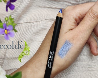 Veganer blauer Augenstift, 100 % natürliches, veganes und tierversuchsfreies Make-up