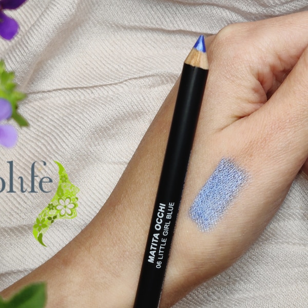 Sky Blue Eyeliner Pencil, 100% Natural, Vegan and Cruelty Free Makeup