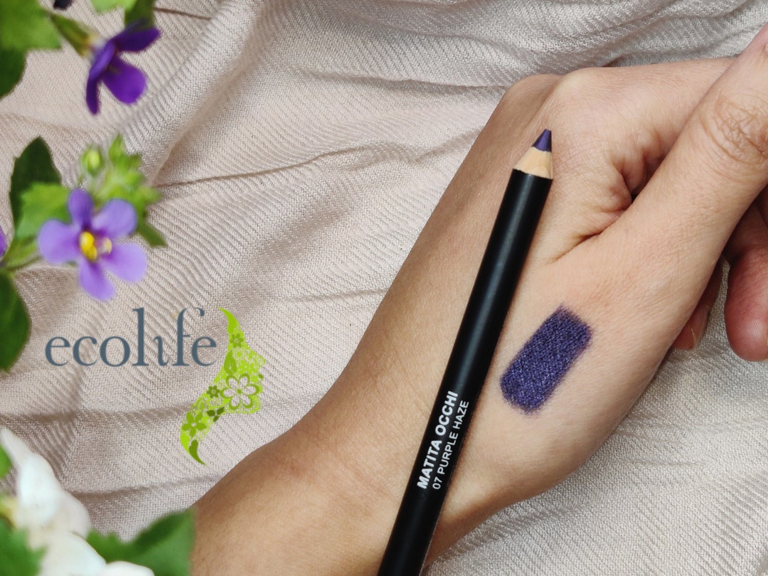 Purple Eyeliner Pencil, Organic Makeup Vegan and Cruelty Free, Made in Italy Etsy