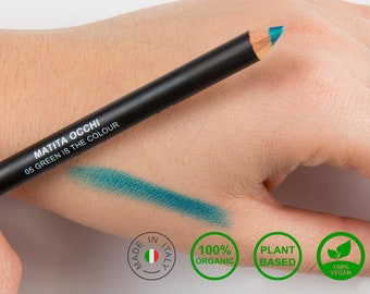 Lápiz de ojos orgánico verde esmeralda: aspecto natural y vibrante - Hecho en Italia