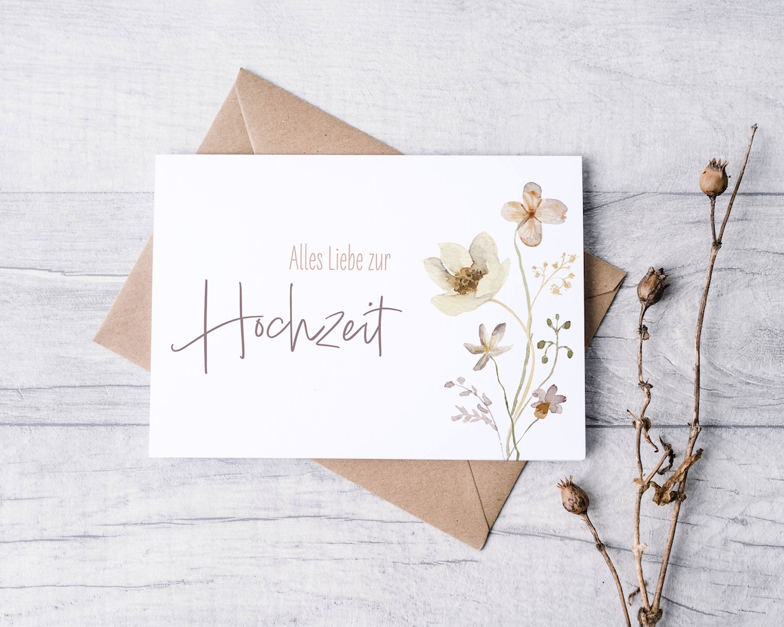 Rössler Hochzeitskarte – B6 MP, Mit Umschlag, „Alles Liebe Zur Hochzeit“