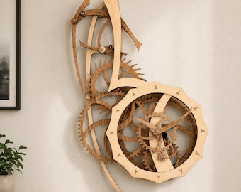 Tranquility woodworking clock design with multilayer