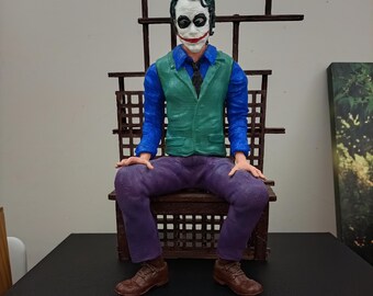 Joker Collectible Statue FanArt, The Dark Knight Figure, Heath Ledger Statue, Our Design, Exclusive Custom Model, Real Photos, Joke Man