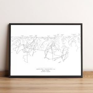 Skigebiet, Skimap, Pistenplan Obergurgl-Hochgurgl, Skikarte, Skifahren, Skiurlaub, Landkarte, Wandkunst,DinA3,DinA4,DinA5