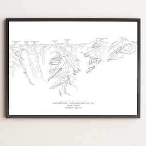 ski area, skimap, trail map Oberstdorf Kleinwalsertal, ski map, skiing, ski holiday, map, wall art,DinA3,DinA4,DinA5