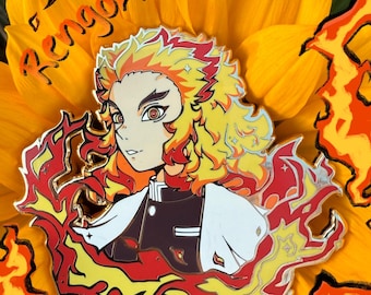 Flame Fighter Anime Hard Enamel Pin (itsache)