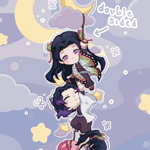 Anti-Demon Anime Butterfly Sisters DS Hanging Acrylic Charm Keychain (ItsAche)