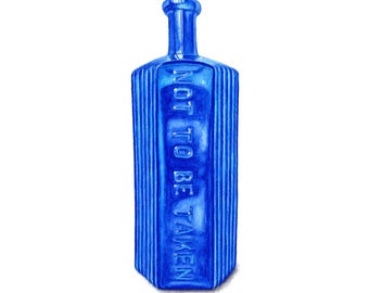 Blue Poison Bottle - Fine Art Print