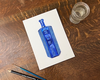 Blue Poison Bottle - Fine Art Print