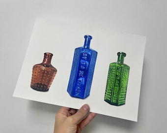 Trio of Poison Bottles - Fine Art Print