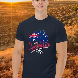 Impressionnant t-shirt unisexe Australie pour homme et femme T-shirt Australie, conception de chemises et cadeaux souvenirs, carte de l'Australie et t-shirt kangourou