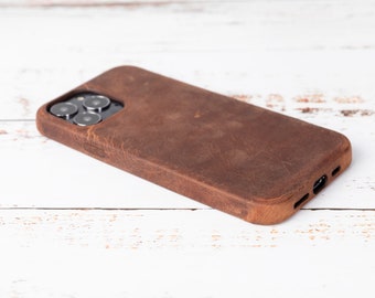 Handmade Leather Case for iPhone 13 Pro Max, 13 Pro, 13 and 13 Mini,Apple iPhone 13 Series Fully Leather Back Cover, Handmade, Personalized