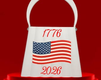 Patriotic American Flag Purse 1776–2026 | USA Pride Handbag | 4th of July Bag | Independence Day Accessories | Unique Statement Purse Gift
