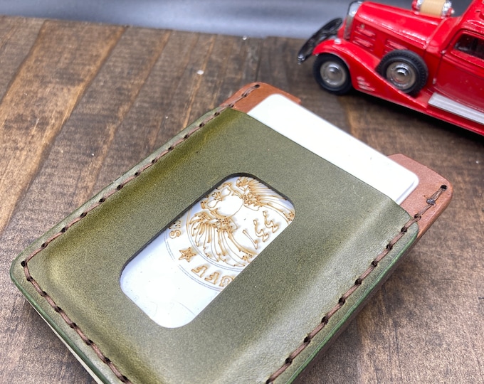 Conceria Walpier Buttero Italian leather front pocket wallet with money clip. Minimalist design for every day carry.