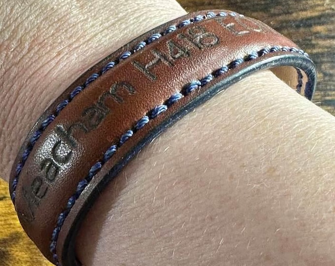 Leather Memorial Bracelet to remember the fallen.  Worn by friends and families of those who have made the ultimate sacrifice.