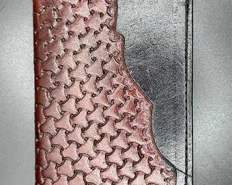 Hand made, hand tooled Roper style wallet.