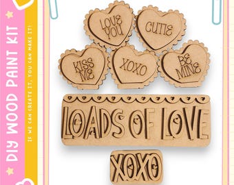 DIY Farmhouse Truck Insert Kit: Valentines Loads of Love, Heart decor