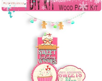 DIY Mrs Claus Decor Set – Christmas Decor Wood Paint Kit