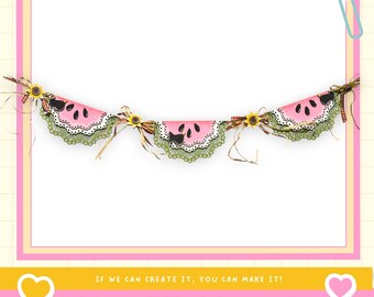 DIY Watermelon Banner Kit – Summer Wood Garland Craft