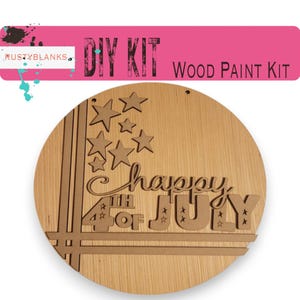 Patriotic 4th of July Door Hanger Kit: DIY Wood Sign