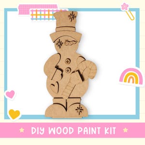 Standing Candy Cane Snowman Shelf Sitter DIY Wooden Blanks