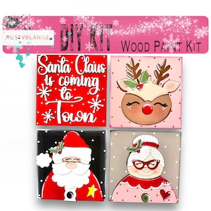 Christmas Kringle Farmhouse Interchangeable Tiles For The Leaning Ladder and other Interchangeable Bases DIY Kit