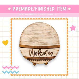 Hand-Painted Mini Flower Holder Round Sign | Interchangeable Mini Insert Display Base