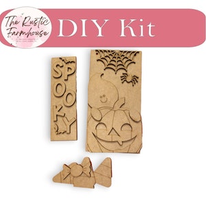 Ghost and Pumpkin Interchangeable Signs with Insert - Mini Interchangeable Posts