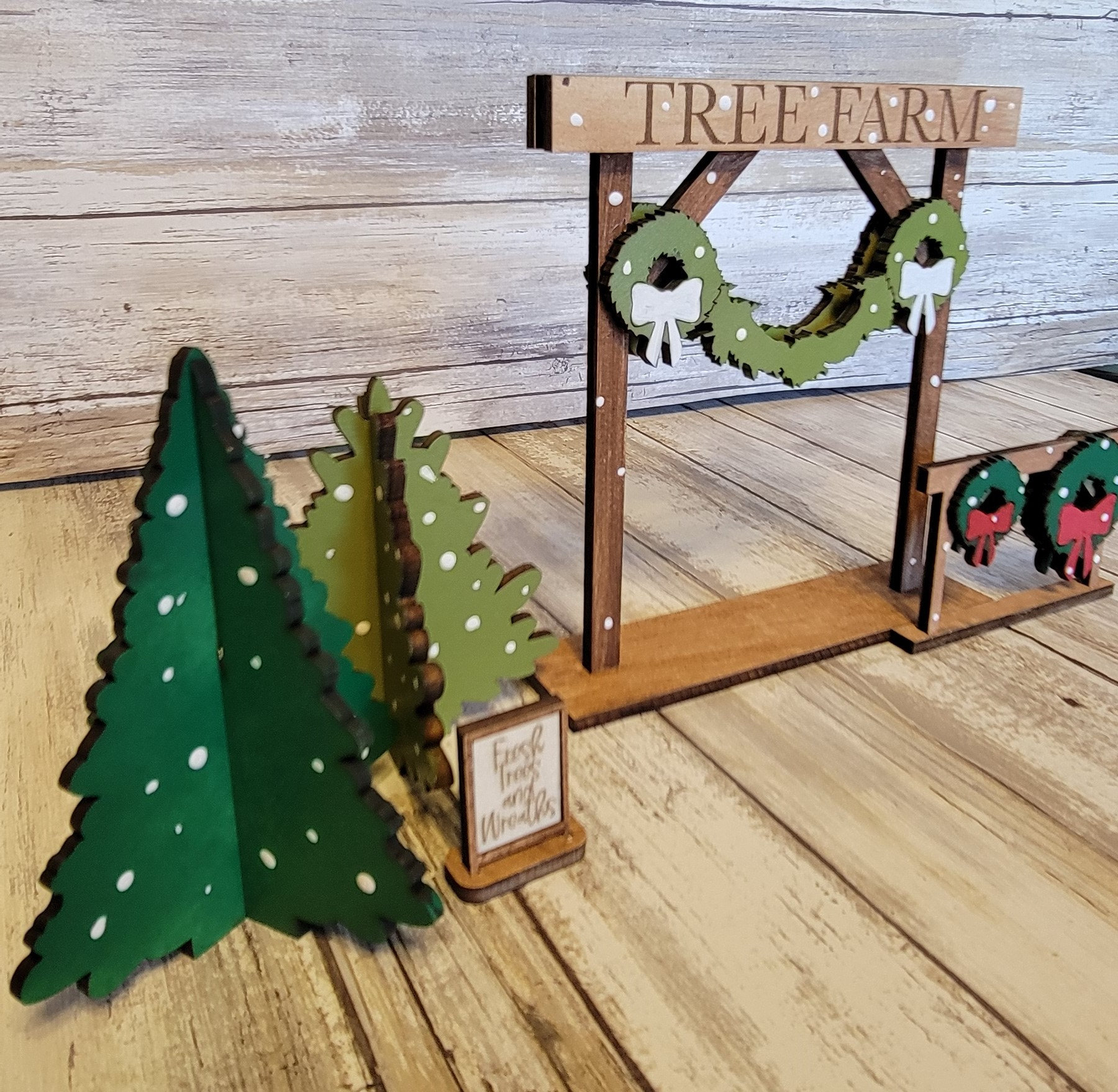 DIY Kit Christmas Village Tree Farm Etsy