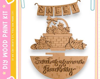 Strawberry Sign Insert - Interchangeable for Round or Tag Bases