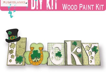 Lucky Word Block- Wood Blanks for Crafting