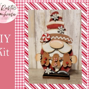 Gingerbread Gnome Shelf Sitter: DIY Holiday Decor Kit