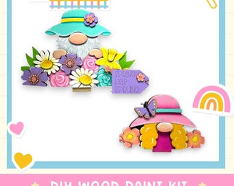 Spring Gnome Flowers Insert for the Flower Basket DIY