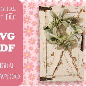 Farmhouse Barn Door SVG: Laser Cut Home Decor (Digital Download)