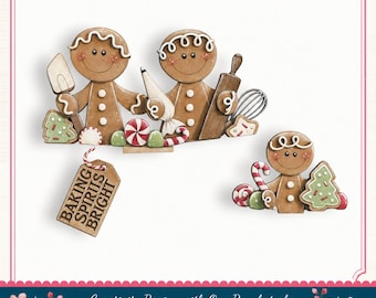 Interchangeable Flower Basket Gingerbread Inserts Christmas Craft Kit Paint Your Own Decor