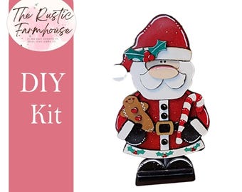Standing Santa Claus Shelf Sitter DIY Wooden Blank Kit