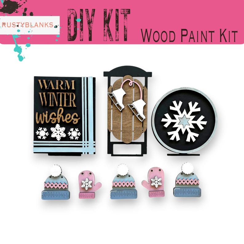 Interchangeable Inserts for Bench Style Display, Warm Winter Wishes