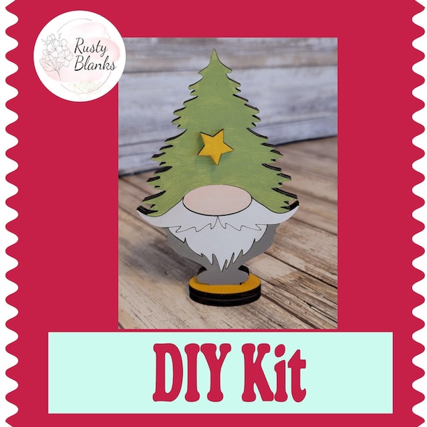 DIY Kit Christmas Village Tree Gnome