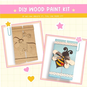 Bee Pallet Sign DIY Kit: Rustic Farmhouse Wood Decor