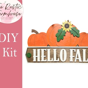 Hello Fall Pumkins Door Hanger DIY Fall Decor