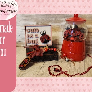 Cute as a Bug Sign, filler and scoop Tiered Tray Set