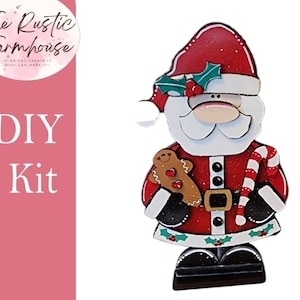 Standing Santa Claus Shelf Sitter DIY Wooden Blank Kit