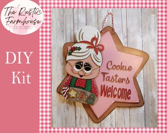 Cookie Tasters Weclcome Christmas Front Porch Door Hanger DIY