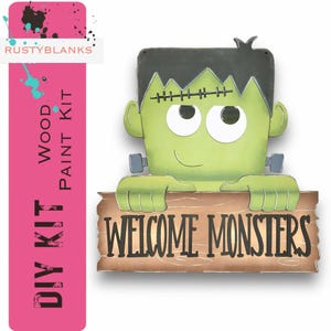 DIY Frankenstein Welcome Door Hanger Kit