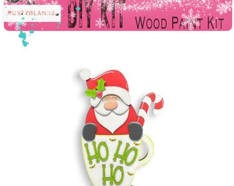 Santa Cocoa Mug Shelf Sitter: DIY Wood Paint Kit