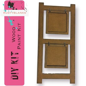 Interchangeable Wood Ladder Decor - DIY Leaning Ladder for Tile Signs