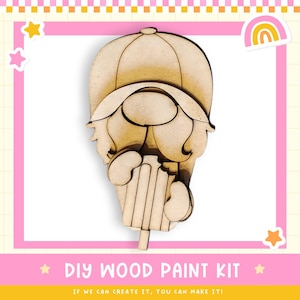 Summer Gnome Mug Hugger | DIY Wood Paint Kit | Cute Coffee Bar Decor