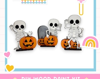 DIY Halloween Skeleton Shelf Sitter: Laser Cut Wood Kit
