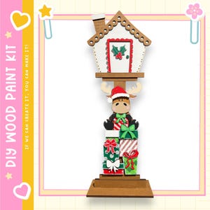 Christmas Moose Insert for our Interchangeable Birdhouse Post