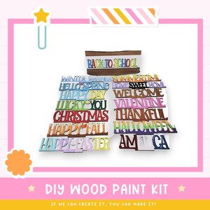 Interchangeable Holiday Crate Base with Inserts: DIY Wood Paint Kit
